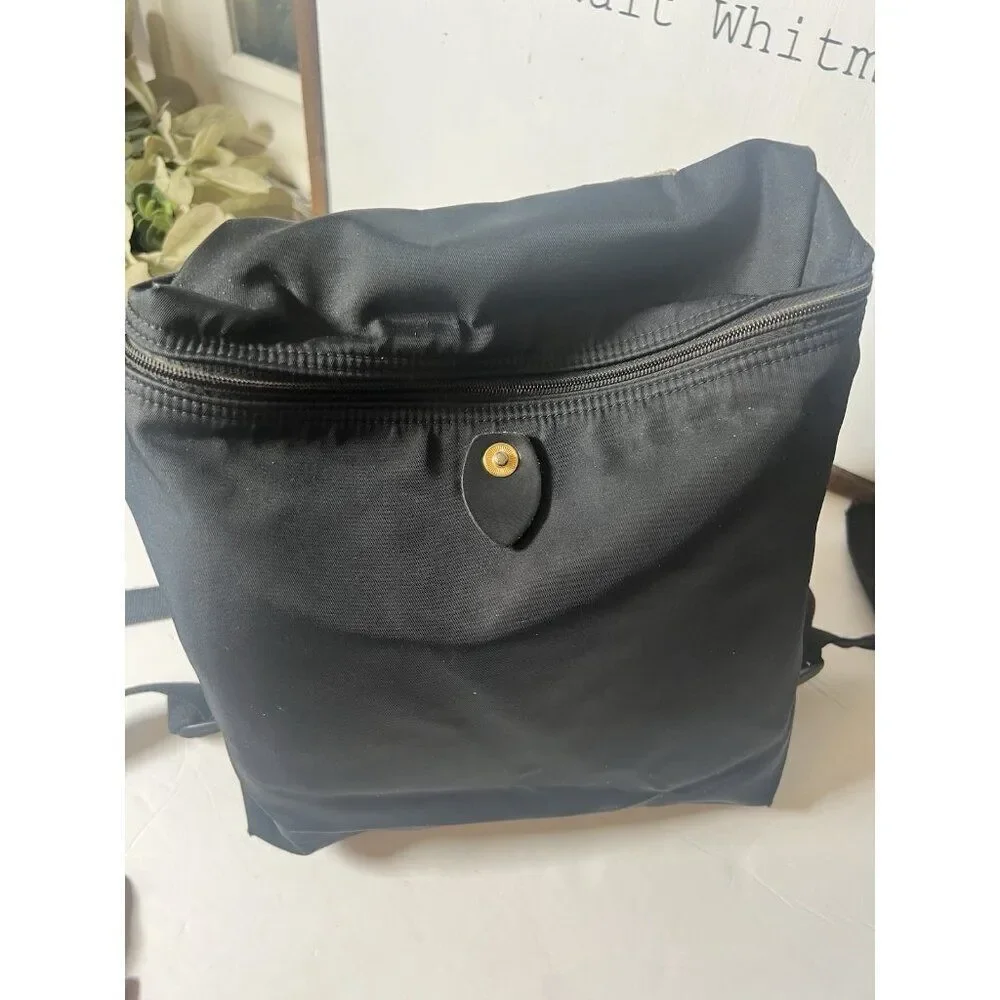 longchamp Le Pliage Medium Back Pack Black - Picture 6 of 7